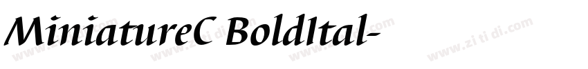 MiniatureC BoldItal字体转换